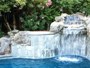 Swimming-pool-with--Water-Fall